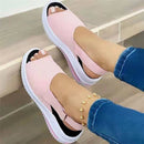 2021 New Women's Soft & Comfortable Sandals Mesh Upper Breathable Sandals Adjustable Cross-strap Design Sandalias Mujer 2020