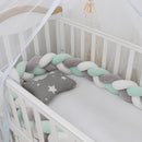 1M/2M/3M/4M Baby Bumper Crib Cot Protector Infant Bebe Bedding Set for Baby Boy Girl Braid Knot Pillow Cushion Room Decor