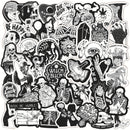 10/30/50pcs Horror And Thriller Gothic Wind Graffiti Stickers Skateboard Luggage Motorcycle Laptop Guitar Kids Toy Decal Sticker