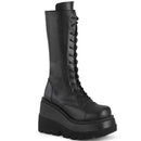 2021 Big Size 43 Gothic Style Black Wedges High Heels Platform Trendy Cool Autumn Winter Motorcycles Boots Shoes Women Footwear