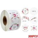 100-500pcs Thank You Round Sticker Scrapbook Envelope Seal Sticker Gift Flower Decoration Stationery Label Sticker