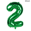 Cyuan 32/40inch green number balloons Foil Balloon Jungle Safari Birthday Balloon Party Baloon 0 1 2 3 4 5 6 7 8 9 globos Balls