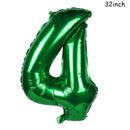 Cyuan 32/40inch green number balloons Foil Balloon Jungle Safari Birthday Balloon Party Baloon 0 1 2 3 4 5 6 7 8 9 globos Balls