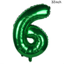 Cyuan 32/40inch green number balloons Foil Balloon Jungle Safari Birthday Balloon Party Baloon 0 1 2 3 4 5 6 7 8 9 globos Balls