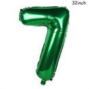 Cyuan 32/40inch green number balloons Foil Balloon Jungle Safari Birthday Balloon Party Baloon 0 1 2 3 4 5 6 7 8 9 globos Balls