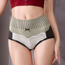 Puimentiua Underwear Women Cartoon Briefs Sexy Lingerie For Women Push Up High Waist Panties Intimate Safety Pants Lace Lingerie