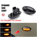 2X LED Dynamic Turn Signal Lamp Blinker For Peugeot 307 206 407 107 607 1007 Citroen C1 C2 C3 C5 C6 Sequential Side Marker Light