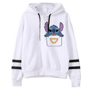 Kawaii Stitch Ohana Hoodies Women Disney Cartoon Lilo Stitch Graphic Streetwear Anime Unisex Korean Style Sweatshirts Female