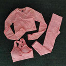 2PCS Camouflage Camo Yoga Set Sports Wear For Women Gym Fitness Clothing Booty Yoga Leggings + Sport Bra GYM Sport Suit Femme