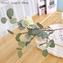 45cm Nordic Wind Artificial Plants Bunch Eucalyptus Money Leaf Home Wedding Deco Flower Arrangement Photography Props Gray Green