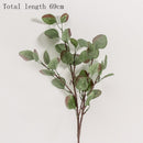 45cm Nordic Wind Artificial Plants Bunch Eucalyptus Money Leaf Home Wedding Deco Flower Arrangement Photography Props Gray Green