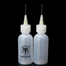 2pcs 50ml Needle Tip Soldering Cleaning Clear Liquid Flux Alcohol Oil Dispenser Plastic Hand Bottle Cleaner DIY Repair Tools