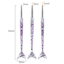 3Pcs Acrylic French Stripe Nail Art Liner Brush Set 3D Tips Manicure Ultra-thin Line Drawing Pen UV Gel Brushes Painting Tools