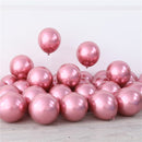 20pcs 12inch New Glossy Baby Pink Metal Pearl Latex Balloon Rose Gold Thick Chrome Metallic Globos Wedding Birthday Party Decor