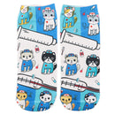 DZ1645 Doctor Nurse Print Grey's Anatomy Cotton Happy Socks Casual Creative Soft Comfortable Funny Novelty Men Woman Fans Gifts