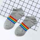 Fashion Socks Cotton Rainbow Stripes Christmas Gift Classic Warm Casual Tide Harajuku Funny Cute Pop Korean Socks For Women