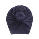 Solid Ribbed Bunny Knot Turban Hats for Baby Boys Girls Beanies Striped Thin Elastic Caps Bonnet Newborn Toddler 0-4T Headwraps
