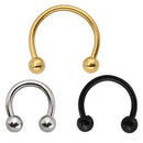 3pcs Stainless Steel Nose Hoop Ring Septum Lip Studs Cartilage Earrings Circular Tragus Ear Piercing Horseshoe Body Jewelry 16G