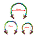 3pcs Stainless Steel Nose Hoop Ring Septum Lip Studs Cartilage Earrings Circular Tragus Ear Piercing Horseshoe Body Jewelry 16G