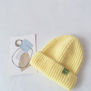 Autumn Winter Solid Color Baby Knitted Hats Kids Girls Boys Beanies Caps Warm Soft Casual Hats for Children