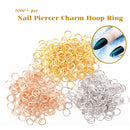 1000pc+ Pierced Arylictips Punk Charms 5-6mm Loops Metal Tools Piercing Jewelry Connect Hoop Decoration Nail Art Alloy Ring 2021