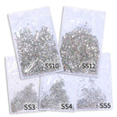Clear Crystals AB Gold Sliver Mix Sizes Glass 3D Nail Art Rhinestones Beads Manicures For Nails Art Decorations DIY