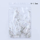 Clear Crystals AB Gold Sliver Mix Sizes Glass 3D Nail Art Rhinestones Beads Manicures For Nails Art Decorations DIY