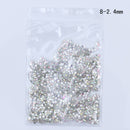 Clear Crystals AB Gold Sliver Mix Sizes Glass 3D Nail Art Rhinestones Beads Manicures For Nails Art Decorations DIY