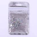 Clear Crystals AB Gold Sliver Mix Sizes Glass 3D Nail Art Rhinestones Beads Manicures For Nails Art Decorations DIY