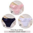 3PCS/Set Cotton Underwear Women M-2XL Comfortable Panties Ladies Plus Size Underpants Solid Color Briefs Female Lingerie