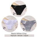 3PCS/Set Cotton Underwear Women M-2XL Comfortable Panties Ladies Plus Size Underpants Solid Color Briefs Female Lingerie