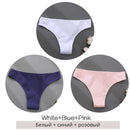 3PCS/Set Cotton Underwear Women M-2XL Comfortable Panties Ladies Plus Size Underpants Solid Color Briefs Female Lingerie