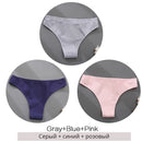 3PCS/Set Cotton Underwear Women M-2XL Comfortable Panties Ladies Plus Size Underpants Solid Color Briefs Female Lingerie