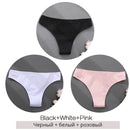 3PCS/Set Cotton Underwear Women M-2XL Comfortable Panties Ladies Plus Size Underpants Solid Color Briefs Female Lingerie