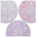 1box DIY Nail Art Wheel Tips Crystal Glitter Rhinestone 3D Nail Art Decoration  AB Color Acrylic Diamond Drill alien