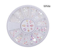 1box DIY Nail Art Wheel Tips Crystal Glitter Rhinestone 3D Nail Art Decoration  AB Color Acrylic Diamond Drill alien