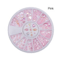 1box DIY Nail Art Wheel Tips Crystal Glitter Rhinestone 3D Nail Art Decoration  AB Color Acrylic Diamond Drill alien