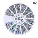 1box DIY Nail Art Wheel Tips Crystal Glitter Rhinestone 3D Nail Art Decoration  AB Color Acrylic Diamond Drill alien