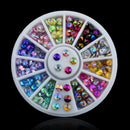 1box DIY Nail Art Wheel Tips Crystal Glitter Rhinestone 3D Nail Art Decoration  AB Color Acrylic Diamond Drill alien