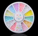 1box DIY Nail Art Wheel Tips Crystal Glitter Rhinestone 3D Nail Art Decoration  AB Color Acrylic Diamond Drill alien