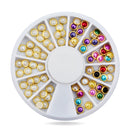 1box DIY Nail Art Wheel Tips Crystal Glitter Rhinestone 3D Nail Art Decoration  AB Color Acrylic Diamond Drill alien