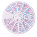1box DIY Nail Art Wheel Tips Crystal Glitter Rhinestone 3D Nail Art Decoration  AB Color Acrylic Diamond Drill alien