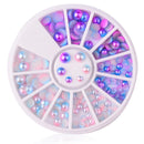 1box DIY Nail Art Wheel Tips Crystal Glitter Rhinestone 3D Nail Art Decoration  AB Color Acrylic Diamond Drill alien