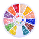 1box DIY Nail Art Wheel Tips Crystal Glitter Rhinestone 3D Nail Art Decoration  AB Color Acrylic Diamond Drill alien