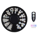 1box DIY Nail Art Wheel Tips Crystal Glitter Rhinestone 3D Nail Art Decoration  AB Color Acrylic Diamond Drill alien