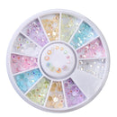 1box DIY Nail Art Wheel Tips Crystal Glitter Rhinestone 3D Nail Art Decoration  AB Color Acrylic Diamond Drill alien