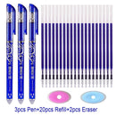 25Pcs Creative Drawing Gel Pen Erasable Refills Rod 0.5mm Ink Washable Handle Ballpoint Pens kawaii Stationery for School Office