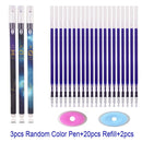 25Pcs Creative Drawing Gel Pen Erasable Refills Rod 0.5mm Ink Washable Handle Ballpoint Pens kawaii Stationery for School Office