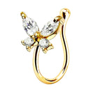 1Piece Stainless Steel Heart Clip On Nose Ring Star Fake Nose Piercing Clip On Cross Nose Clip Fake Jewelry Faux Piercing Nez