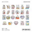 46 Pcs Cartoon Animals Food Mini Paper Sticker Bag Diy Diary Planner Decoration Sticker Album Scrapbooking Kawaii Stationery